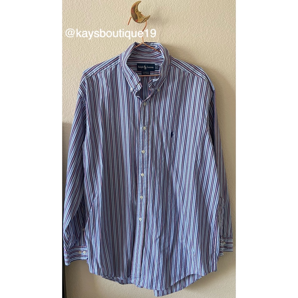 Ralph Lauren Yarmouth Button Up Shirt Size Neck 17.5 (34/35)